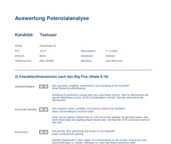 Eignungsdiagnostik VOLENTUM